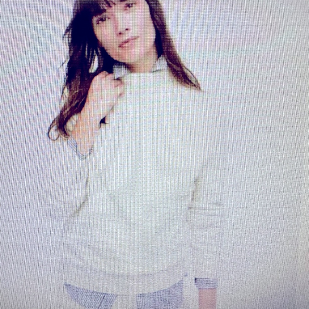 Jcrew mockneck sweater in super soft yarn, new with tags, color natural size 2x